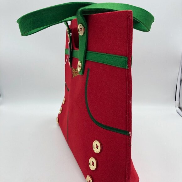 Disney Parks German Suspenders Froliche Weihnachten Tote Bag New - Picture 4 of 6